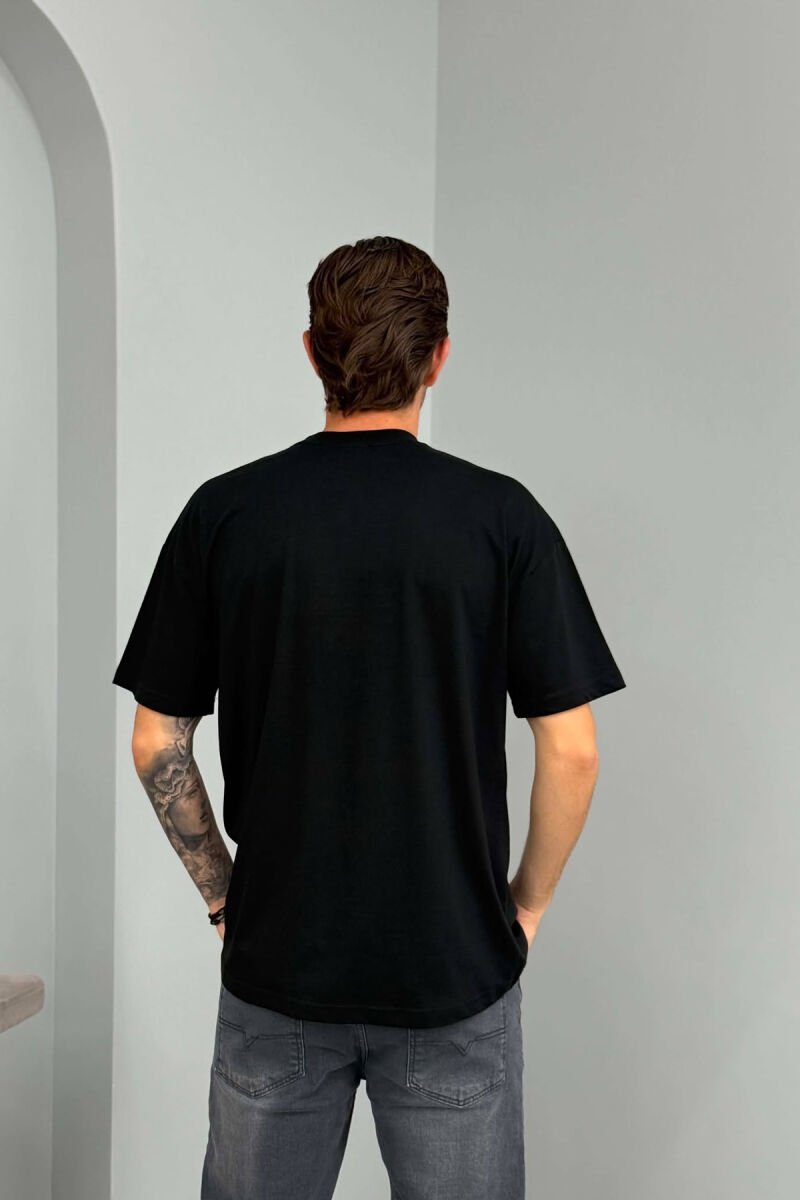 FRONT IMAGE ONE COLOR MEN T-SHIRT BLACK/ E ZEZE - 2