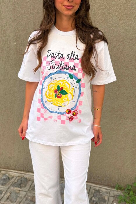 FRONT IMAGE ONE COLOR WOMAN T-SHIRT WHITE-E BARDHE - 2