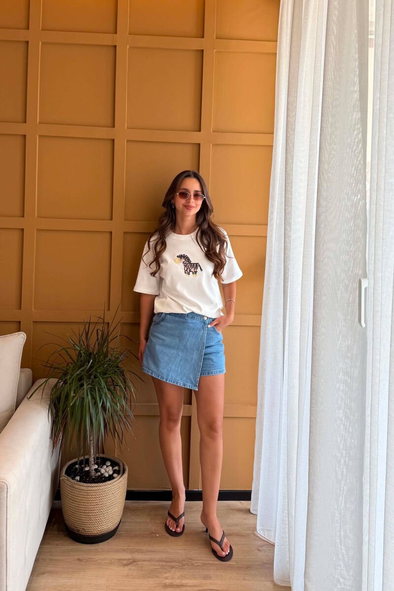 FRONT IMAGE ONE COLOR WOMAN T-SHIRT WHITE-E BARDHE - 1