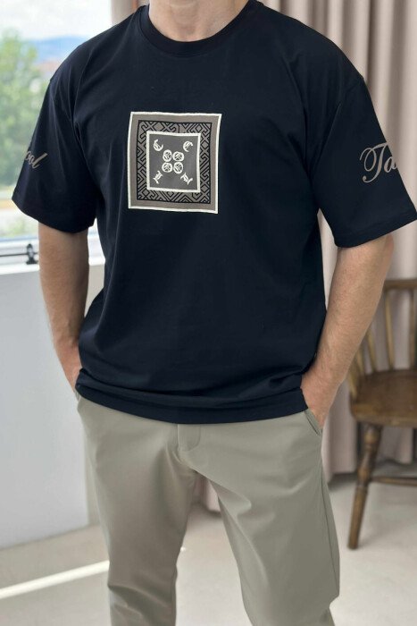 FRONT IMAGE SIMPLE MEN T-SHIRT BLACK/ E ZEZE - 1