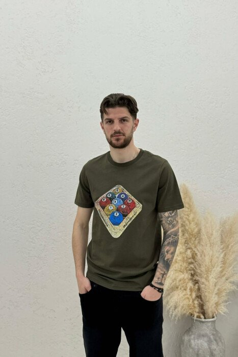 FRONT IMAGE SIMPLE MEN T-SHIRT GREEN/JESHILE - 1