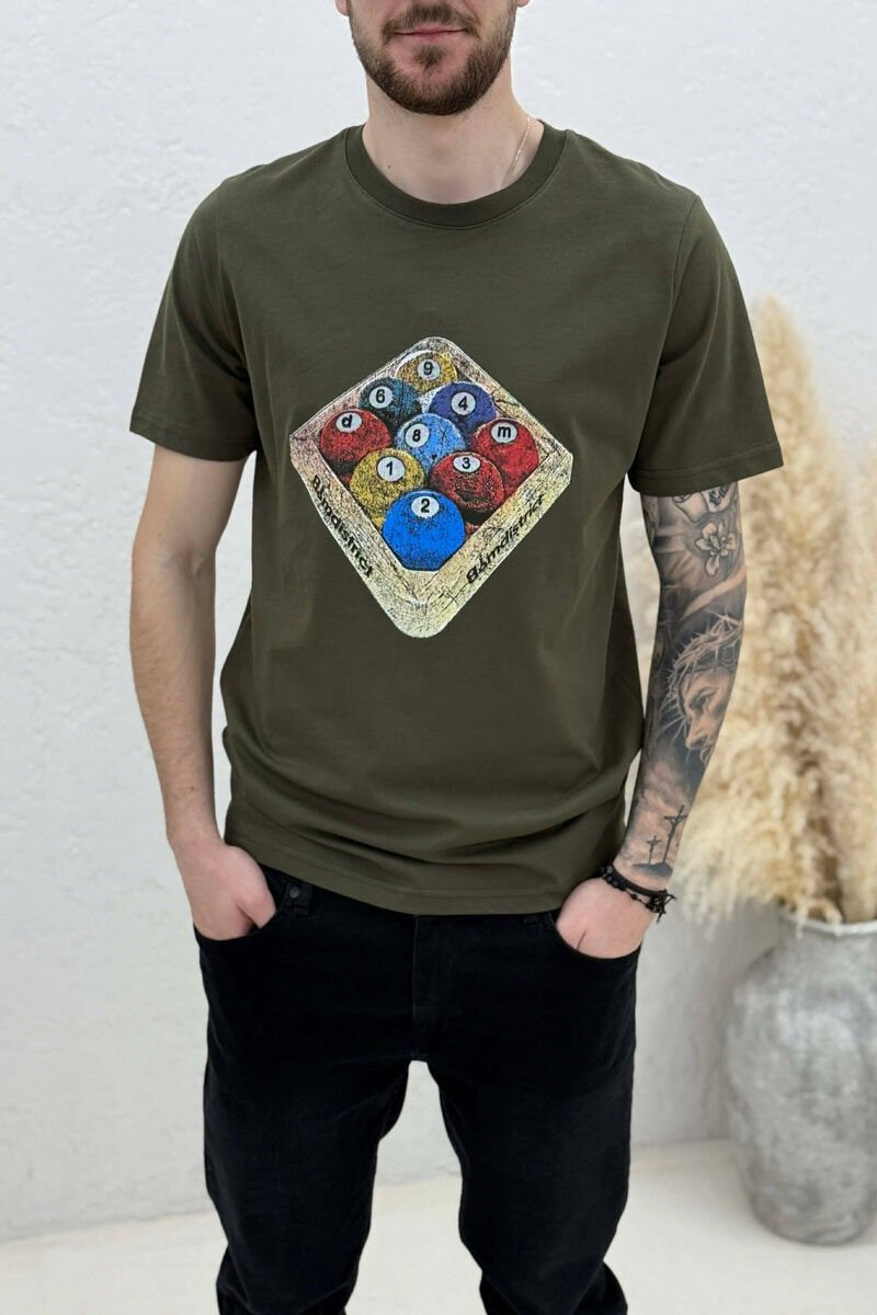 FRONT IMAGE SIMPLE MEN T-SHIRT GREEN/JESHILE - 3