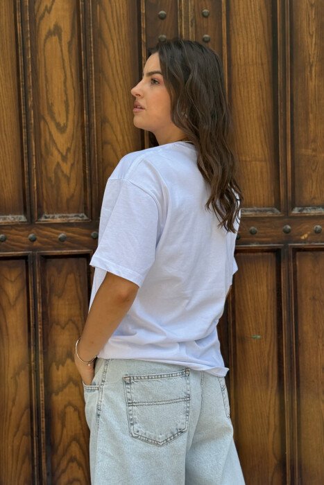 FRONT IMAGE SIMPLE WOMEN T-SHIRT WHITE-E BARDHE - 2