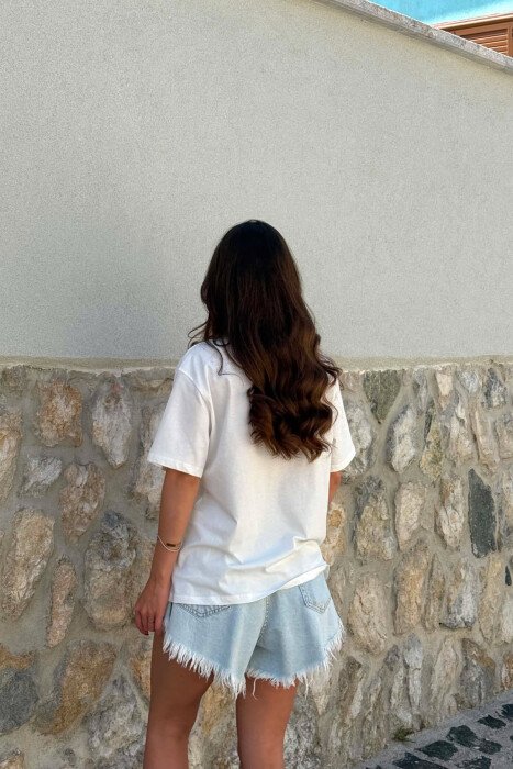 FRONT IMAGE SIMPLE WOMAN T-SHIRT WHITE-E BARDHE - 5
