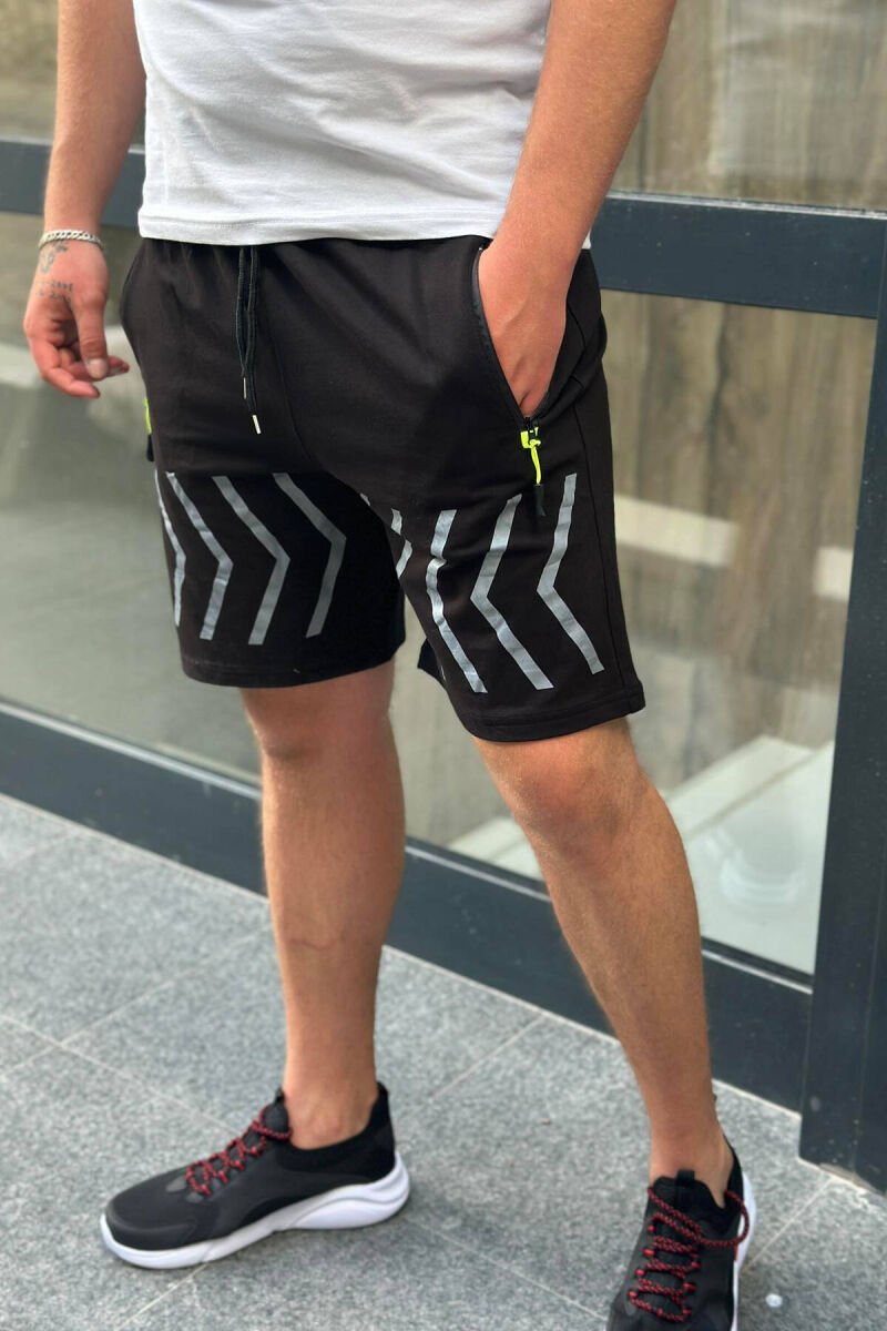 FRONT LINE DESIGN MEN SHORTS BLACK/ E ZEZE - 1