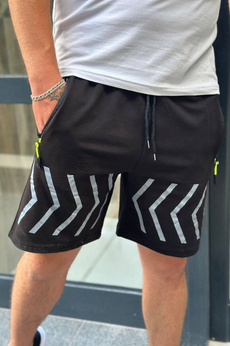 FRONT LINE DESIGN MEN SHORTS BLACK/ E ZEZE - 3