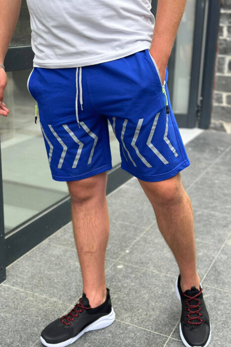 FRONT LINE DESIGN MEN SHORTS BLUE/BLU - 2