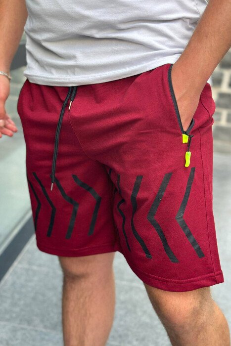 FRONT LINE DESIGN MEN SHORTS BURGUNDY/VISHNJE 