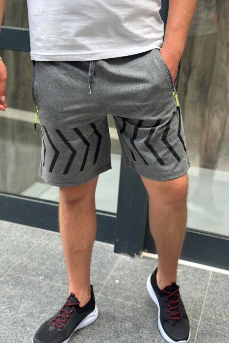 FRONT LINE DESIGN MEN SHORTS DARK GREY/GEE - 1