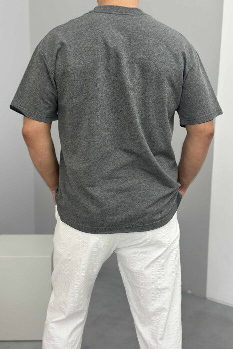 FRONT LITTLE WRITTINGS MEN T-SHIRT GREY/GRI - 2