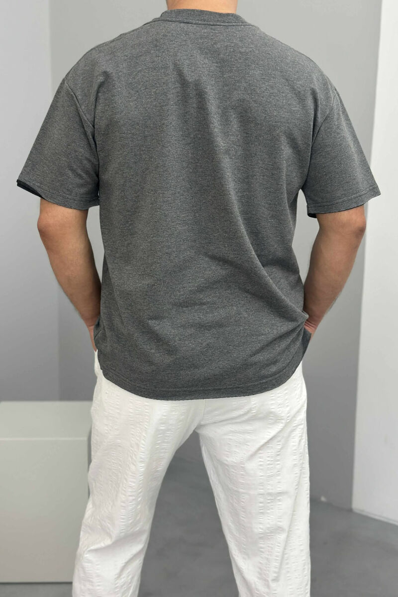 FRONT LITTLE WRITTINGS MEN T-SHIRT GREY/GRI - 2