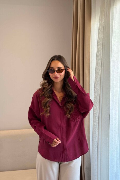 KEMISHE NJE NGJYRESHE PER FEMRA NE NGJYRE VISHNJE - KLAUDIO FASHION