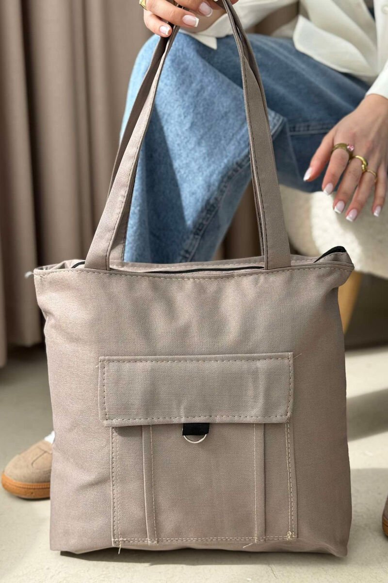 FRONT POCKET SIMPLE WOMEN BAG GREY/GRI - 1