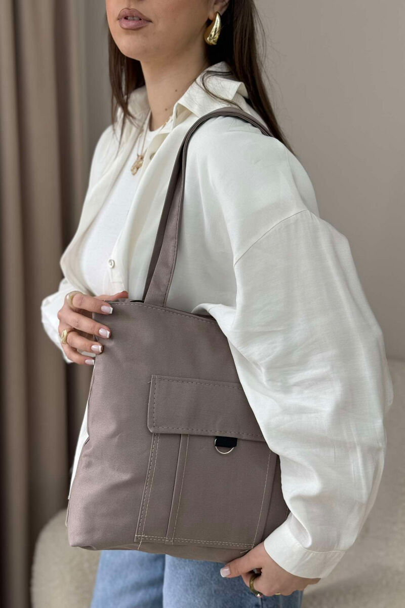 FRONT POCKET SIMPLE WOMEN BAG GREY/GRI - 2