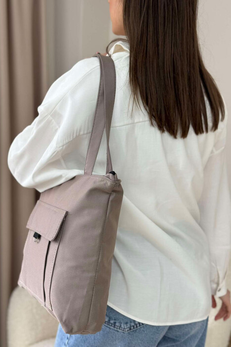FRONT POCKET SIMPLE WOMEN BAG GREY/GRI - 5