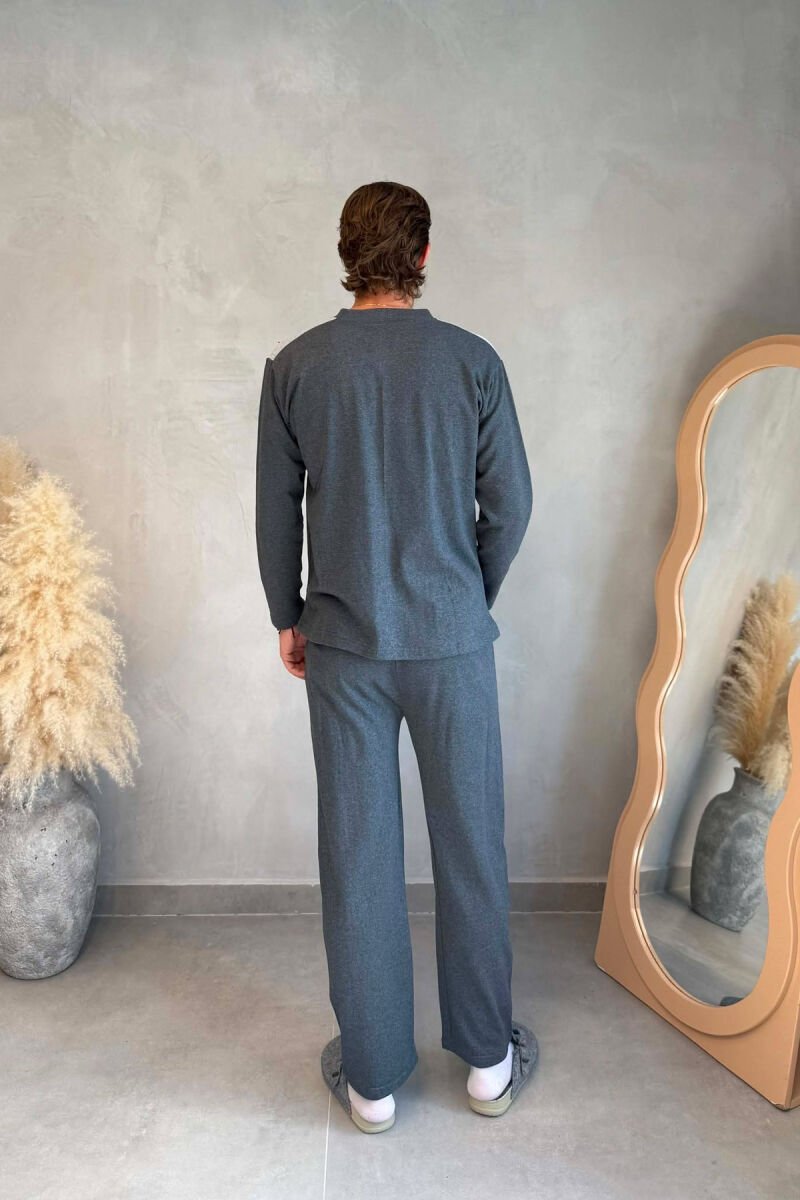 FRONT SMALL LOGO SWEATSHIRT+SWEATPANTS MEN PYJAMAS GREY/GRI - 5