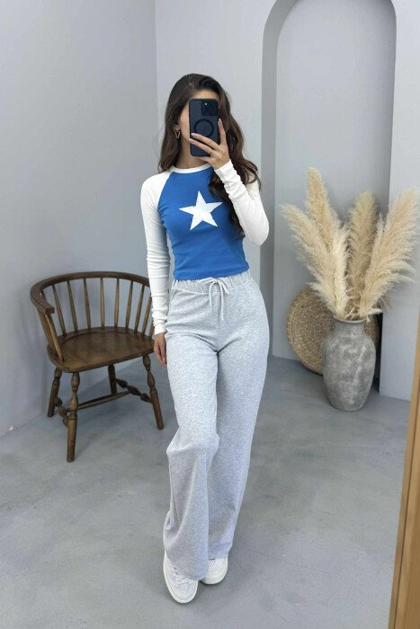 FRONT STAR IMAGE WOMEN SWEATSHIRT BLUE/BLU - 1