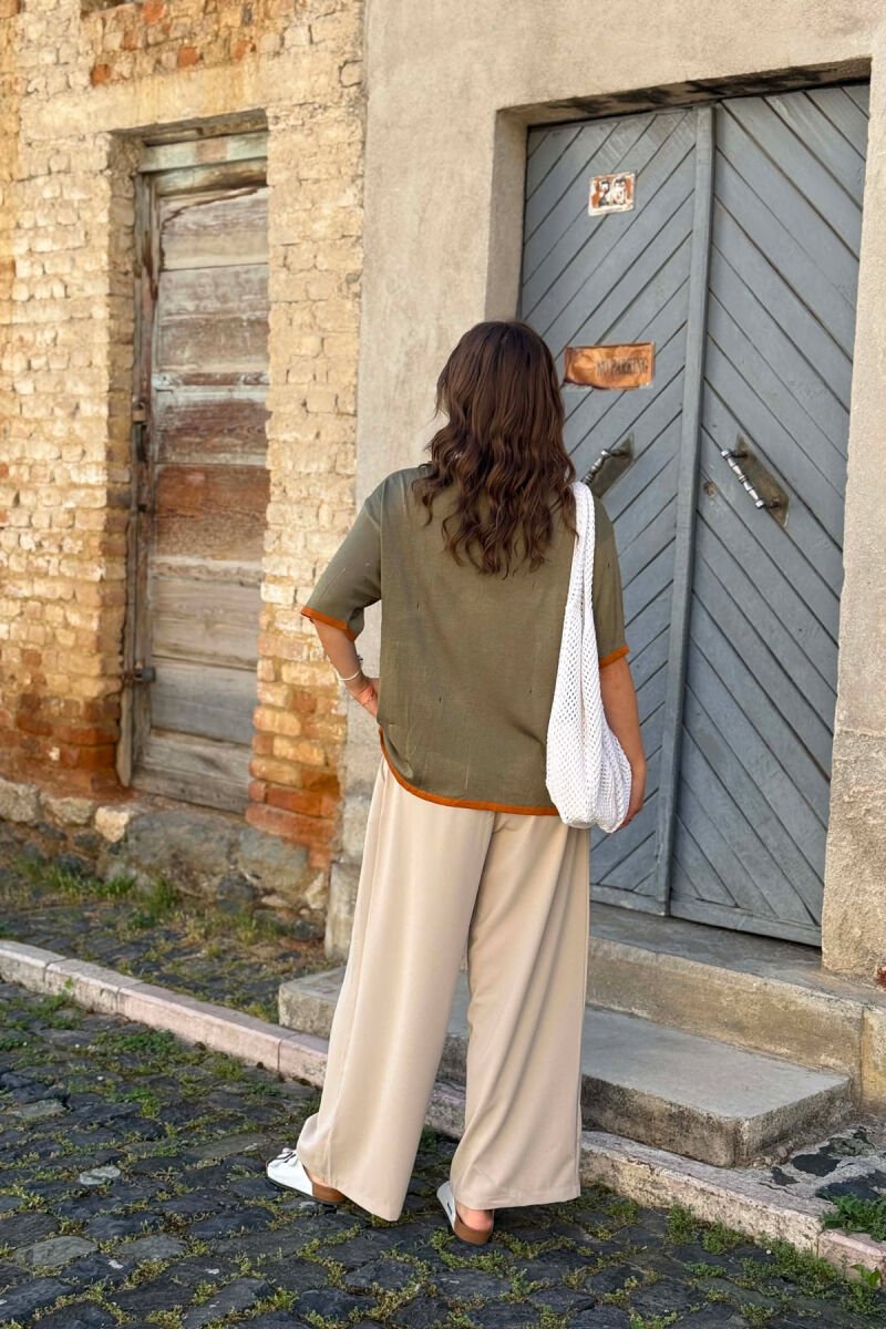 FRONT WRITTING WOMAN T-SHIRT OLIVE/ULLI - 4