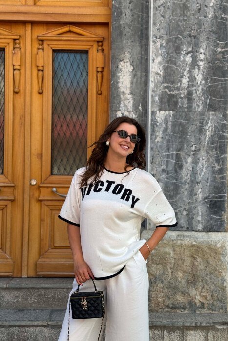 FRONT WRITTING WOMAN T-SHIRT WHITE-E BARDHE 