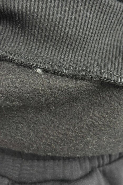 FRONT WRITTINGS SWEATSHIRT+JOGGERS FLUFFY MEN SET BLACK/ E ZEZE - 5