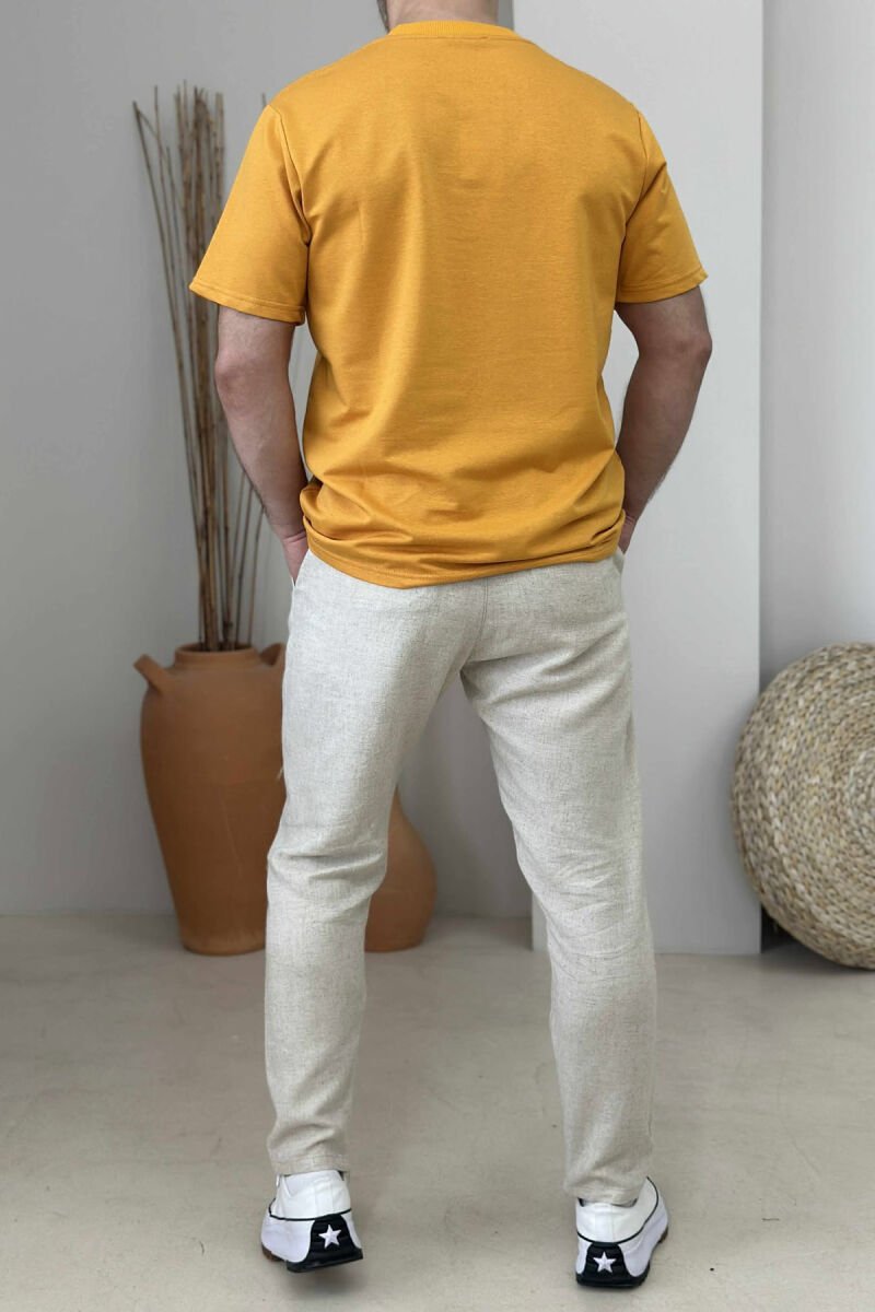 FRONT WRITTINGS CITY LIFESTYLE MEN T-SHIRT MUSTARD/MUSTARDE - 2