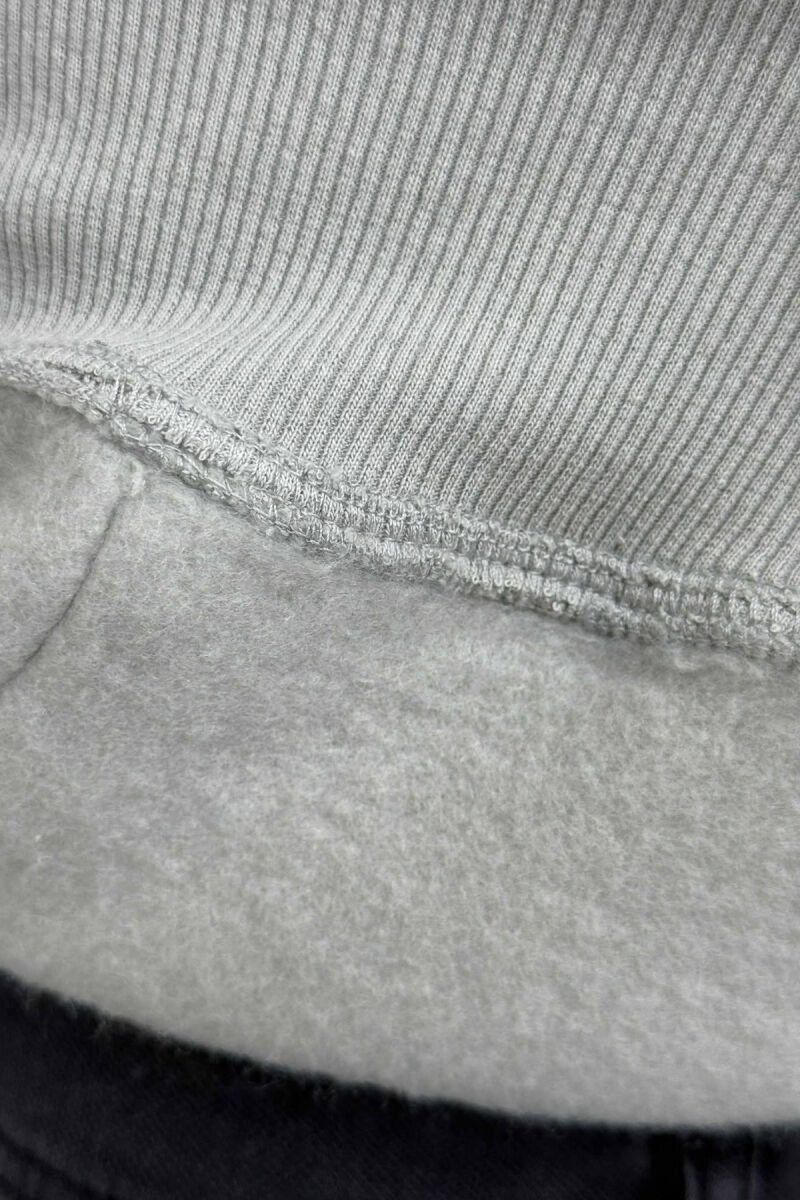 FRONT WRITTINGS FLUFFY MEN HOODIE LIGHT GREY/GZ - 3
