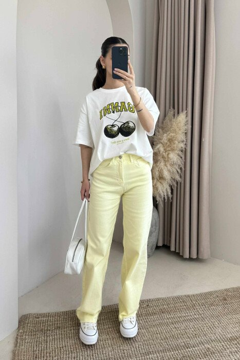 FRONT WRITTINGS IMAGE WOMEN T-SHIRT WHITE-E BARDHE - 4