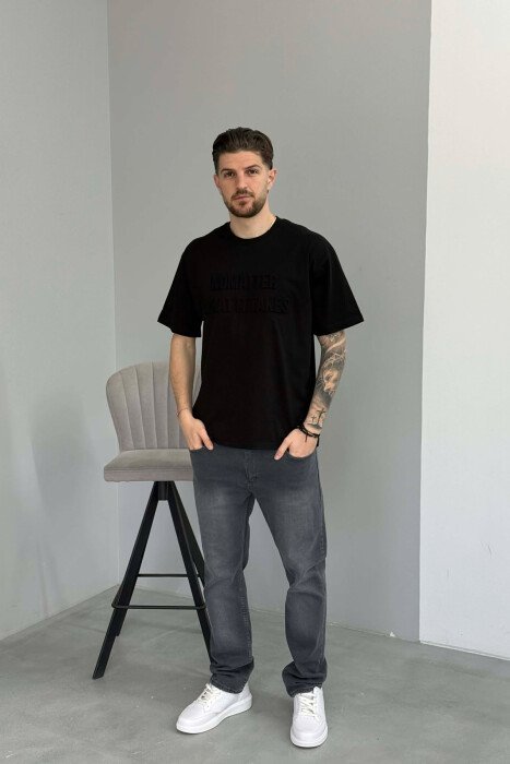 FRONT WRITTINGS MAN T-SHIRT BLACK/ E ZEZE - 3