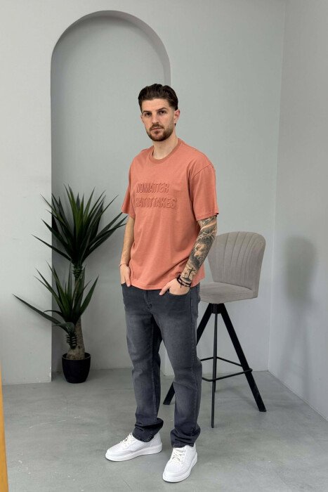 FRONT WRITTINGS MAN T-SHIRT POWDER/PUDER - 2