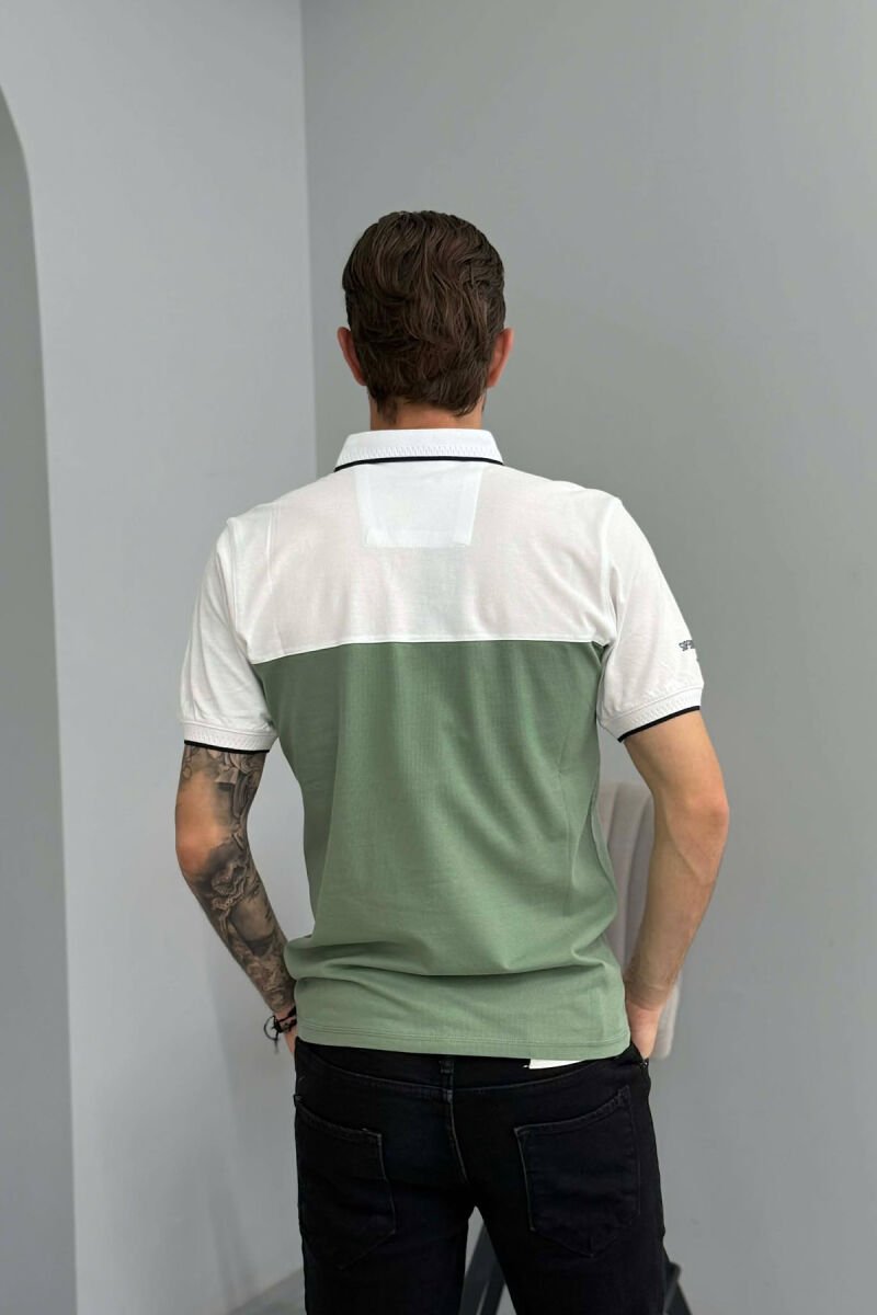 FRONT WRITTINGS MEN T SHIRT WHITE/GREEN-BAJE - 2