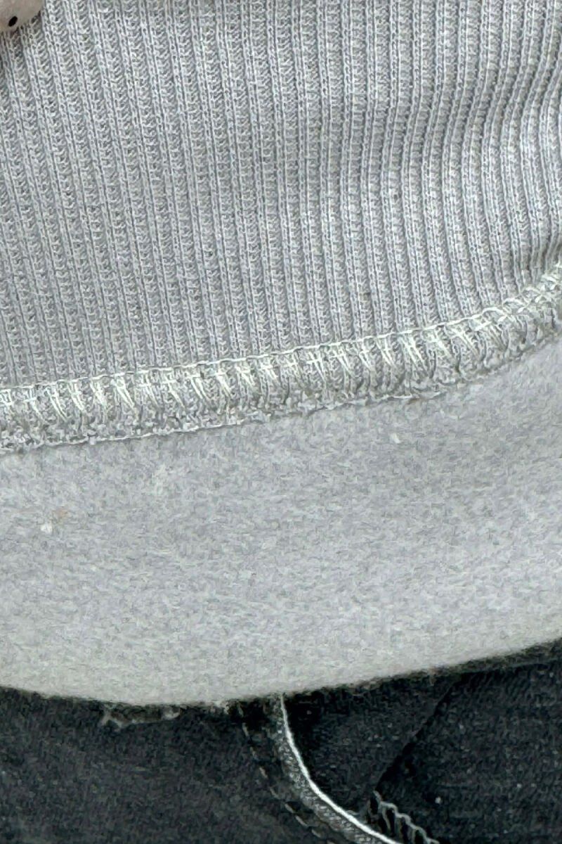 FRONT WRITTINGS SIMPLE FLUFFY MEN HOODIE GREY/GRI - 5