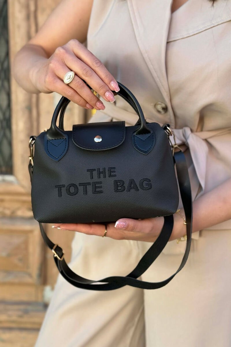 FRONT WRITTINGS SMALL WOMAN BAG BLACK/ E ZEZE - 2