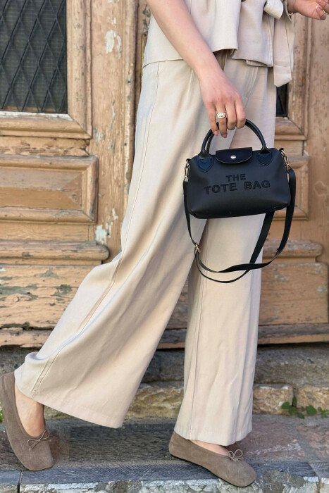 FRONT WRITTINGS SMALL WOMAN BAG BLACK/ E ZEZE - 4