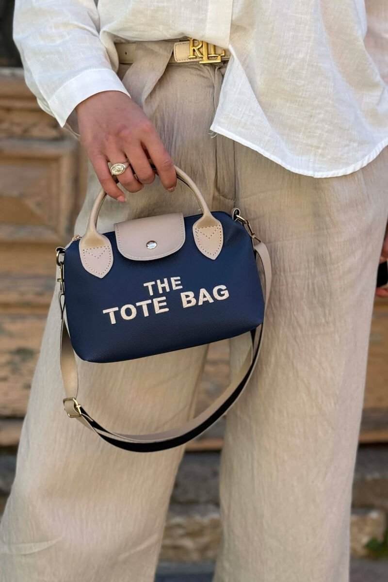 FRONT WRITTINGS SMALL WOMAN BAG BLUE/BLU - 1