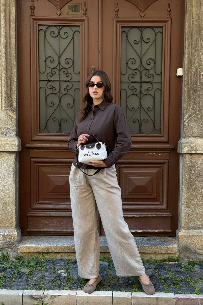 FRONT WRITTINGS SMALL WOMAN BAG WHITE-E BARDHE - 3