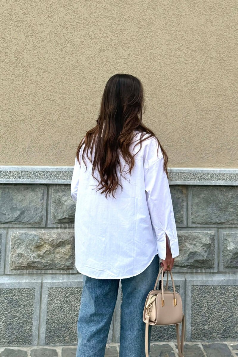 FRONT WRITTINGS WOMAN SHIRT WHITE-PINK/BARO - 3