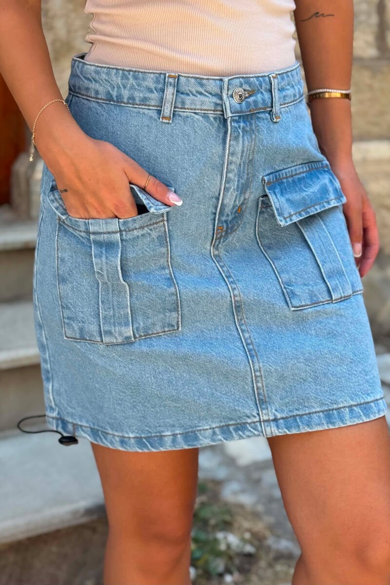 FUND I SHKURTER XHINS ME XHEPA PER FEMRA NE NGJYRE BABY BLU - 3
