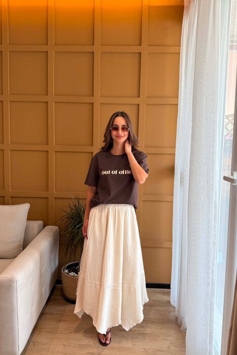 FUND ME BEL ELASTIK PER FEMRA NE NGJYRE BEZHE - KLAUDIO FASHION