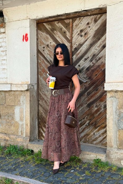 FUND ME DIZAJN ABSTAKT DHE ME DETAJIN E RRIPIT PER FEMRA NE NGJYRE KAFE - 7