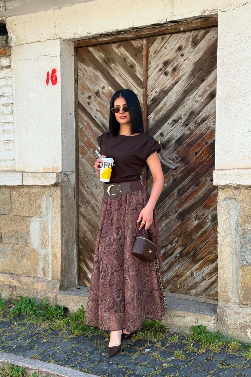 FUND ME DIZAJN ABSTAKT DHE ME DETAJIN E RRIPIT PER FEMRA NE NGJYRE KAFE - 7