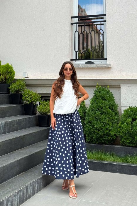 FUND ME POLKA DOTS PER FEMRA NE NGJYRE BLU - KLAUDIO FASHION