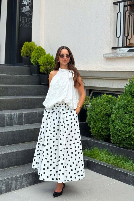 FUND ME POLKA DOTS PER FEMRA NE NGJYRE TE BARDHE - KLAUDIO FASHION