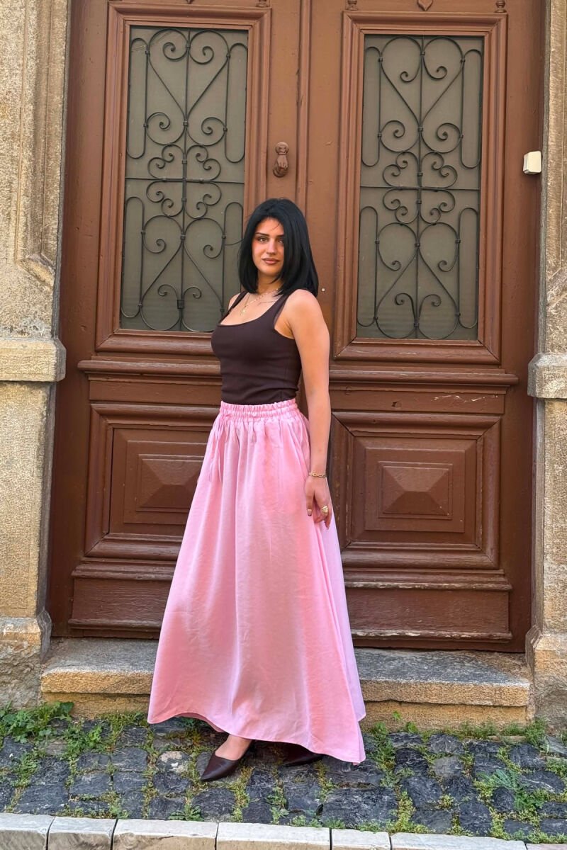 FUND NJE NGJYRESH ME BEL ELASTIK PER FEMRA NE NGJYRE ROZE - 3