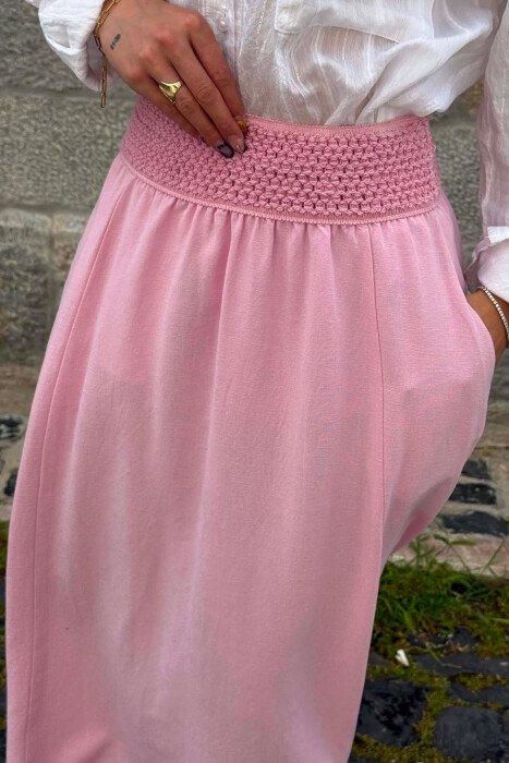 FUND NJE NGJYRESH ME BEL ELASTIK PER FEMRA NE NGJYRE ROZE - 3