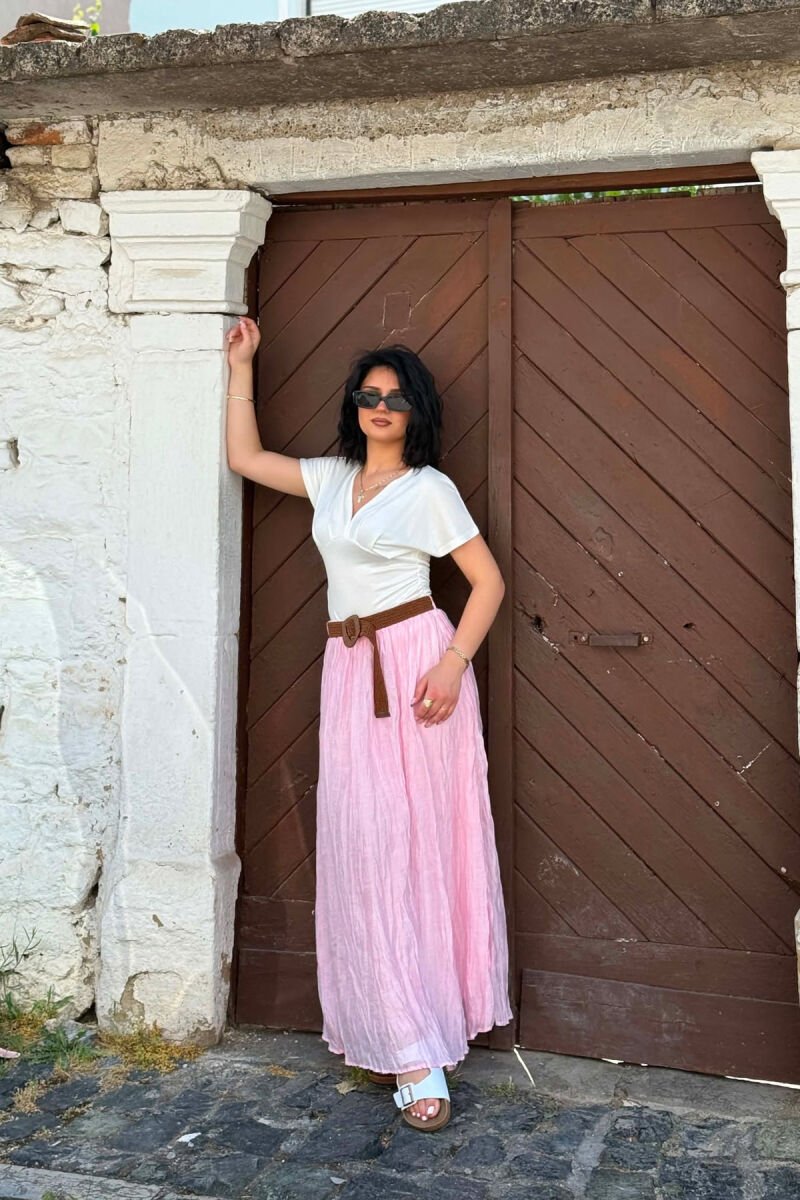 FUND NJE NGJYRESH ME DETAJIN E RRIPIT PER FEMRA NE NGJYRE ROZE - 2