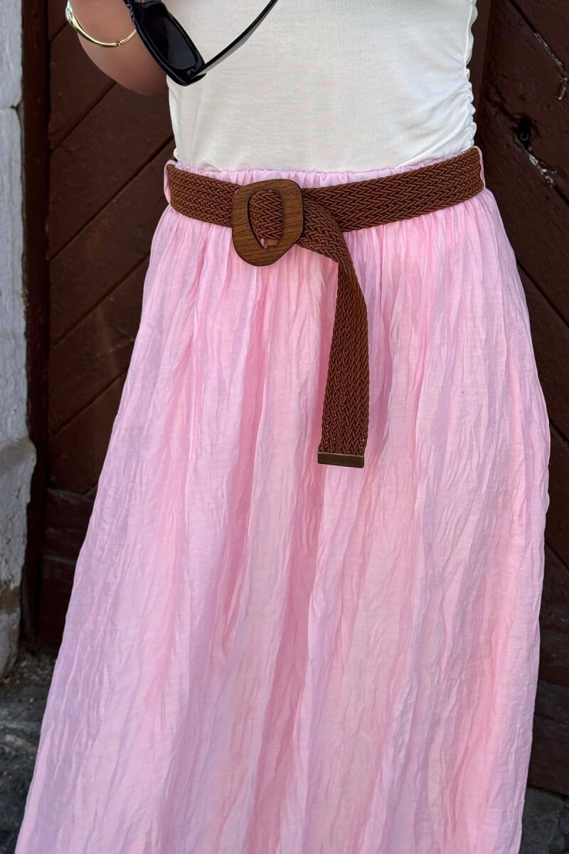 FUND NJE NGJYRESH ME DETAJIN E RRIPIT PER FEMRA NE NGJYRE ROZE - 8