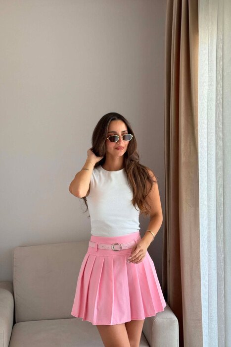 FUND PANTALLONE NJE NGJYRESH ME DETAJIN E RRIPIT PER FEMRA NE NGJYRE ROZE - 3