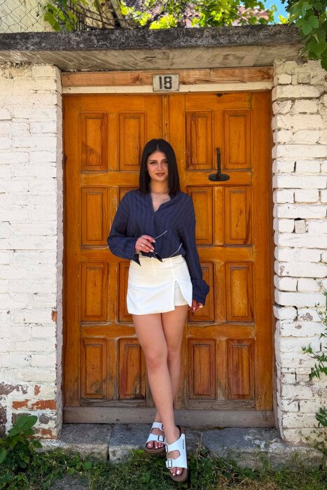 FUND PANTALLONE NJE NGJYRESH PER FEMRA NE NGJYRE TE BARDHE - KLAUDIO FASHION