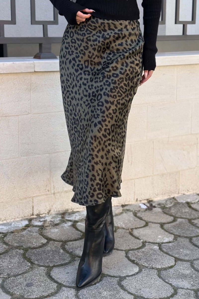 FUND SATEN ME DIZAJN LEOPARDI PER FEMRA NE NGJYRE JESHILE - 2