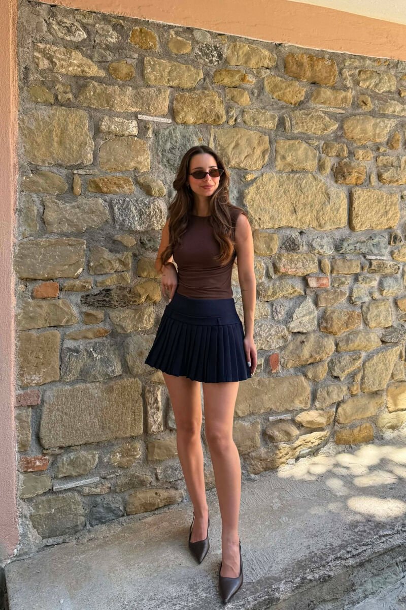 FUND PANTALONE I THJESHTE NJE NGJYRESH PER FEMRA NE NGJYRE BLU - 4